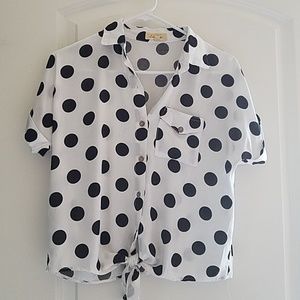 Polka dot blouse